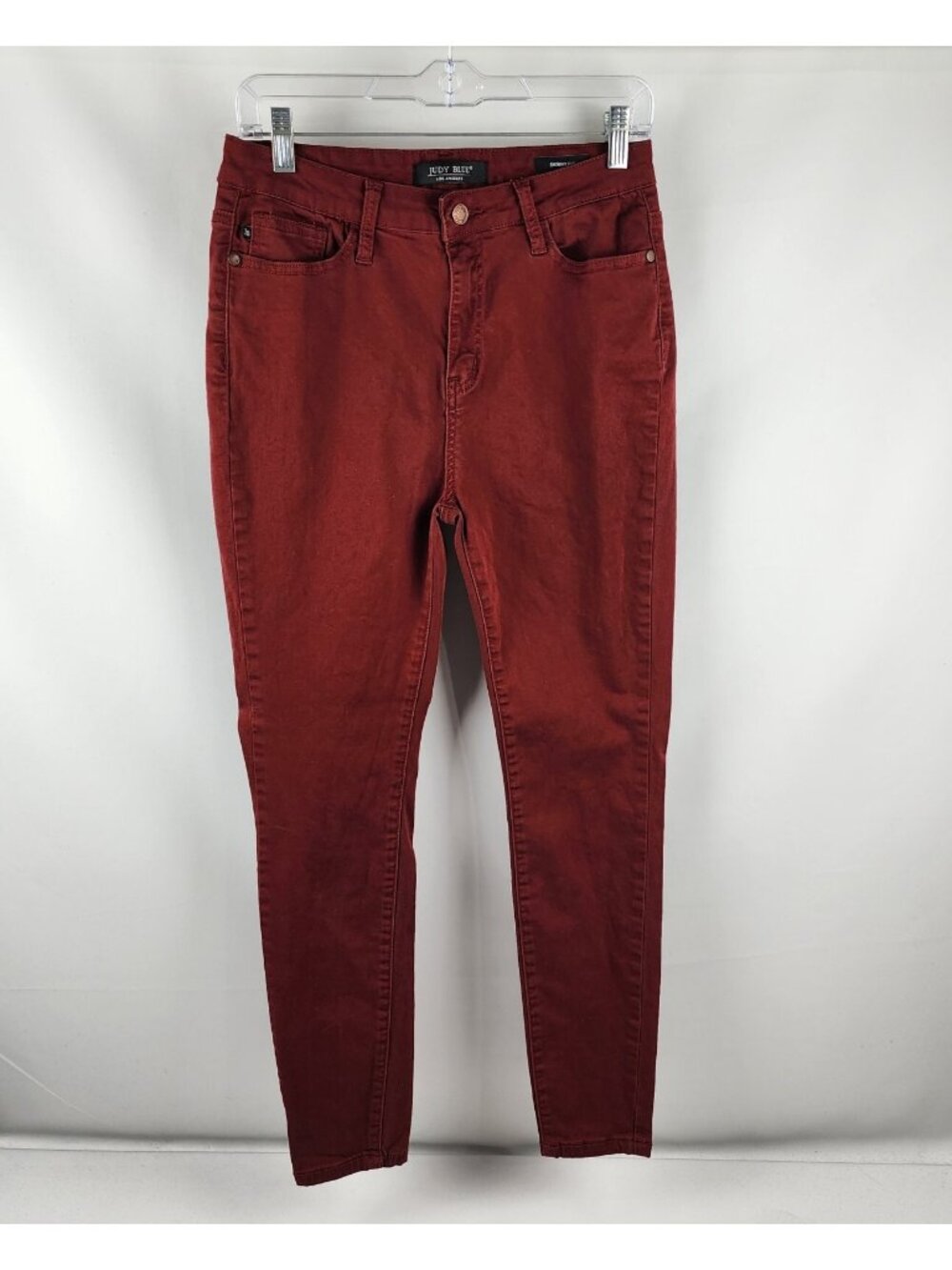 Judy Blue Jeans Womens 11/30 Red Skinny Fit Stretch Denim (30x27) JB88146